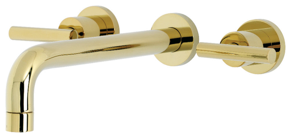 KS8022CML Two-Handle Wall Mount Tub Faucet, Polished Brass