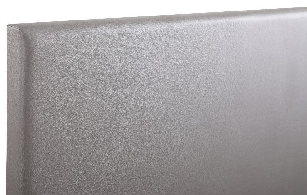 Novo Faux Leather Headboard, Light Gray, King