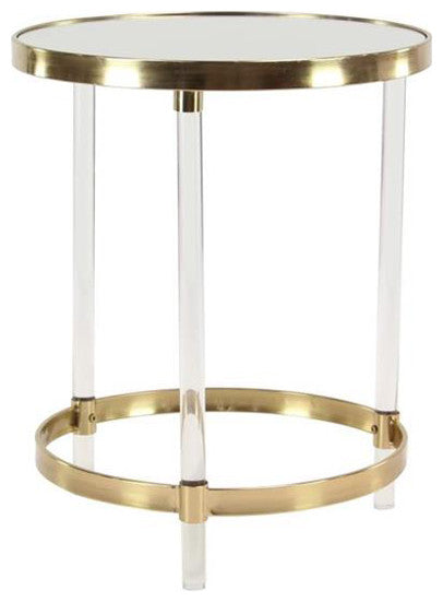 Weston Gold Round Accent Table