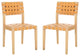 Safavieh Couture Bette Woven Leather Dining Chair, Tan/Natural