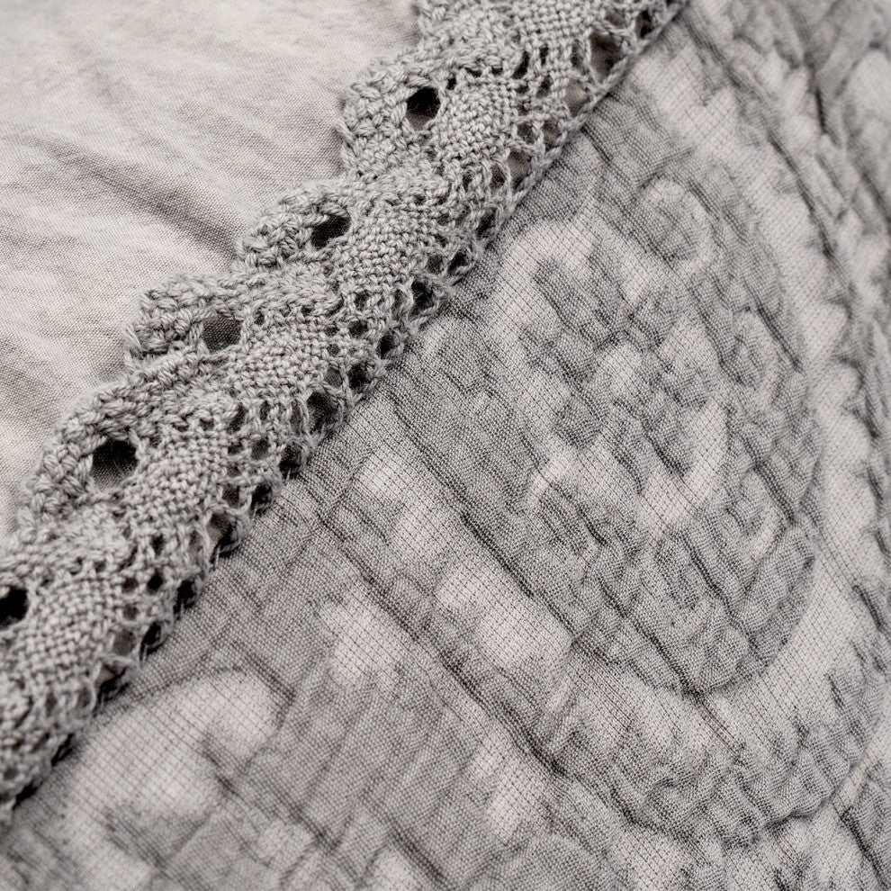 Reagan 7-Piece Queen Duvet Set, Gray