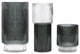 Safavieh Zinc Fluted Glass Vase, Set of 3, Blue Grey