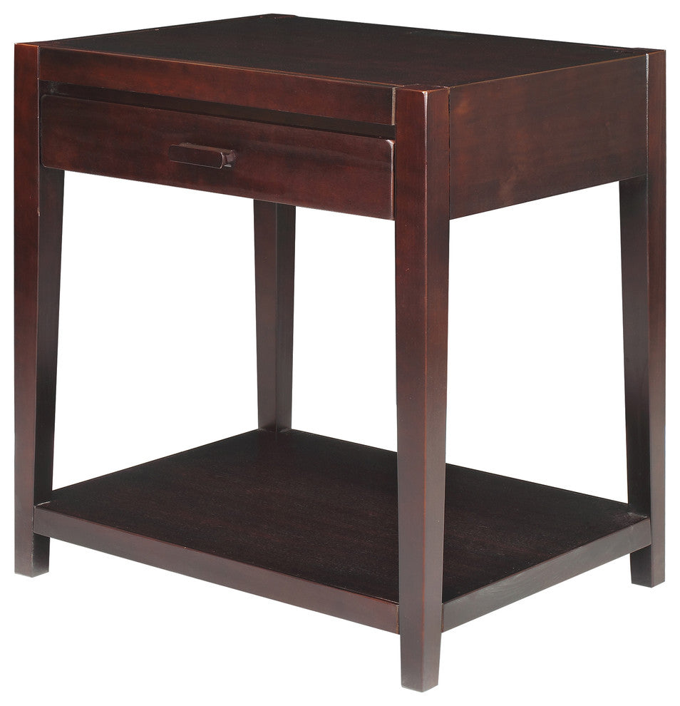 Notre Dame Night Stand With Usb Port, Espresso