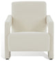 Safavieh Couture Taylor Modern Velvet Accent Chair, Ivory