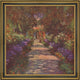 Claude Oscar Monet Garden Path Framed Premium Canvas Print, 20"x20"