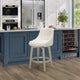 Hillsdale Stonebrooke Wood and Upholstered Swivel Stool, Counter Height