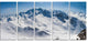 "Snowy Mountains Panoramic View" Landscape Wall Art, 5 Panels, 60"x28"