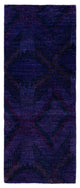 Overdyed One-of-a-Kind Hand-Knotted Area Rug Purple, 2' 6" x 6' 4"