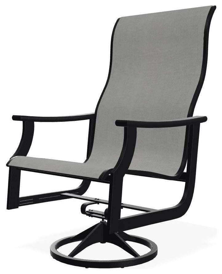 St. Catherine Sling Outdoor Supreme Swivel Rocker, Alloy/Black