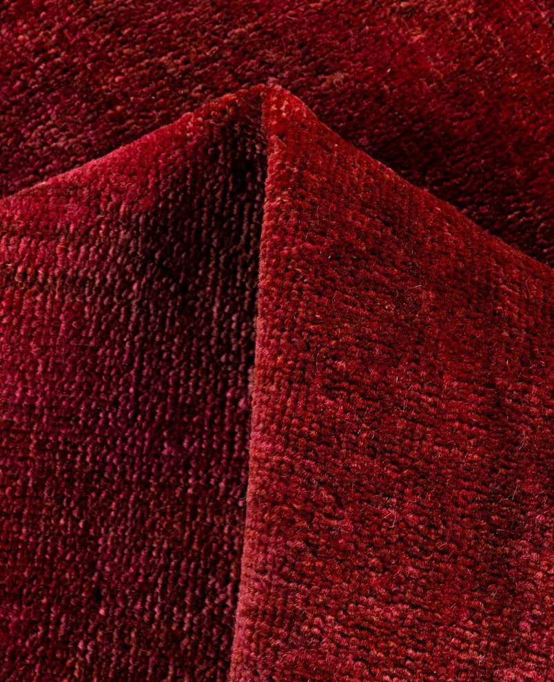 Overdyed One-of-a-Kind Hand-Knotted Area Rug Red, 5' 0" x 7' 1"
