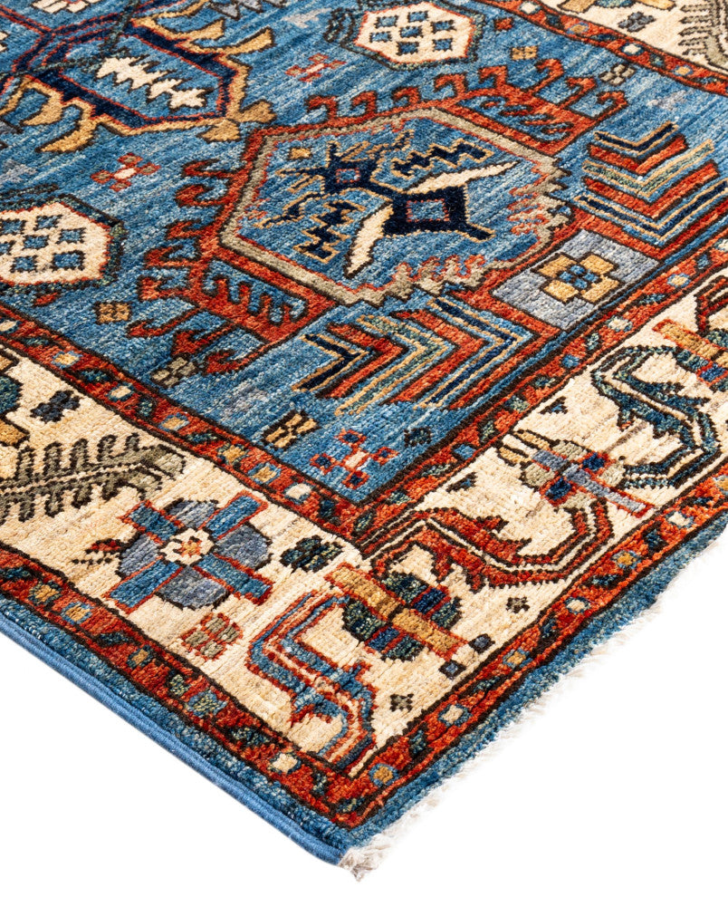 Serapi One-of-a-Kind Hand-Knotted Area Rug Light Blue, 2'8" x 8'8"