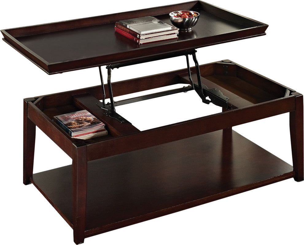 Clemson Lift-Top Cocktail Table With Casters