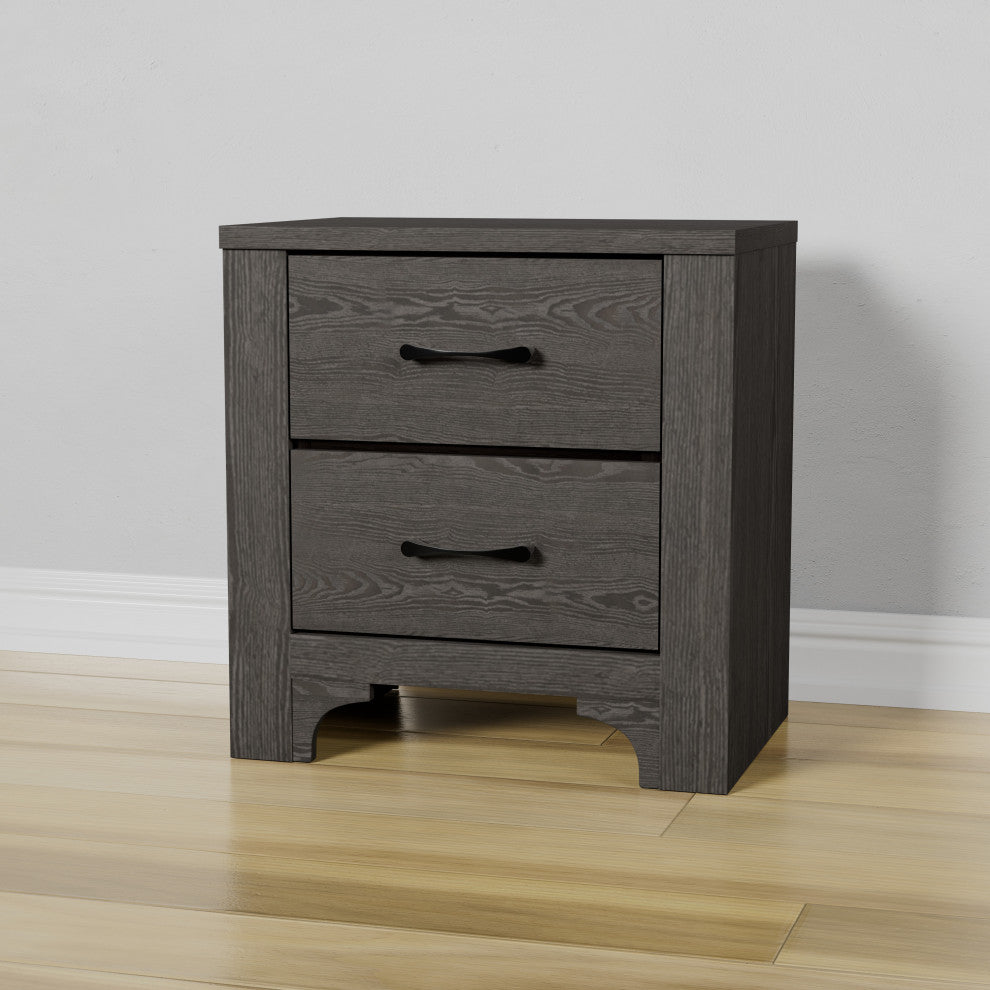 Carroll Stone Brown 2-Drawer Nightstand