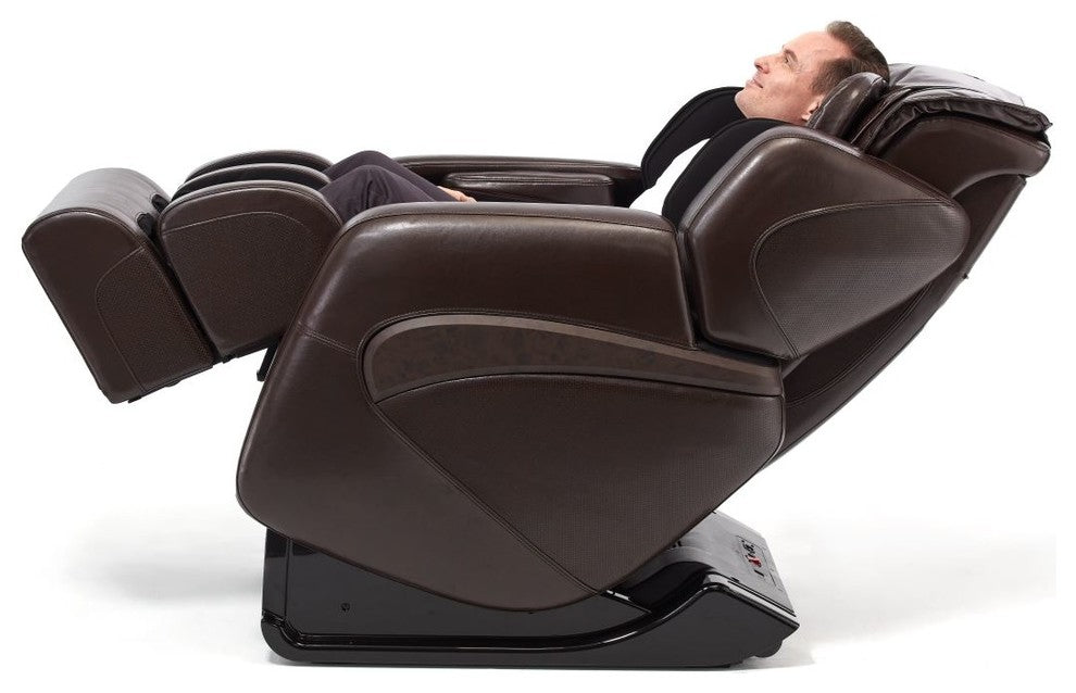 Jin Deluxe L-Track Massage Chair w/ Zero Gravity | Full Body Massage, Espresso