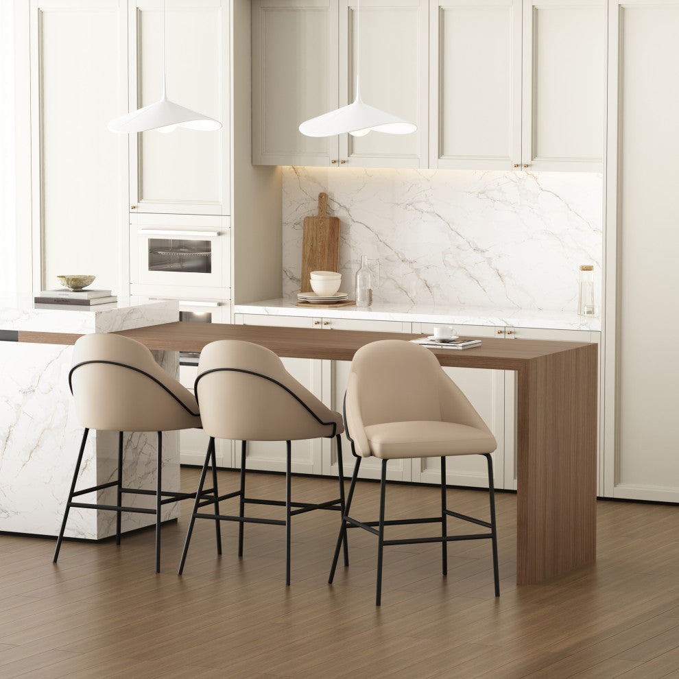 Manhattan Comfort Gracie Counter Stool, Set of 3