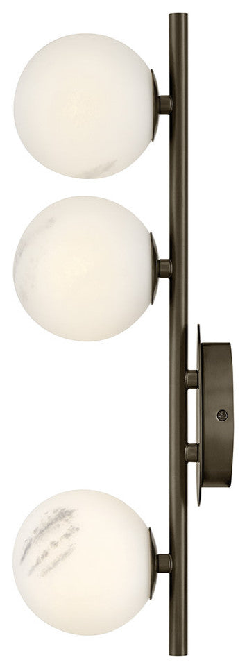 Fredrick Ramond Selene Large Three Light Sconce, Black Oxide