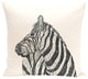 La Cebra Animal Print Pillow, Ivory, 18"x18"