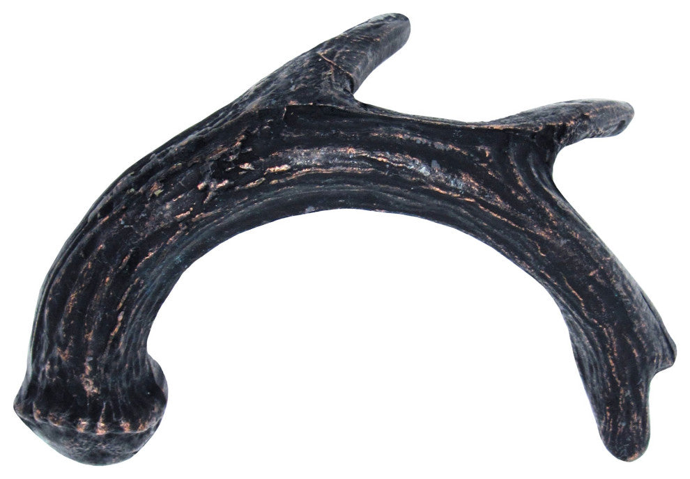Antler Right Facing Cabinet Pull, Oil Rubbed Bronze