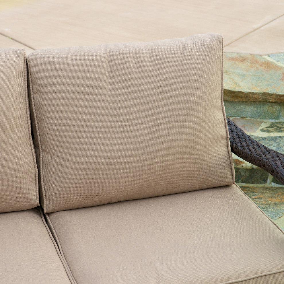 GDF Studio Voyage Outdoor 4Piece Sofa Set, Brown