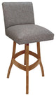 Swivel Wood Counter, Bar or Extra Tall Stool - Sommerville on S-Base, Mojave Grey - Honey, 26"