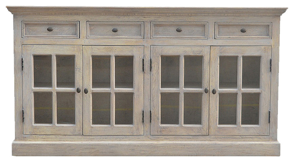 Stone Acid Wash Glazed Sideboard