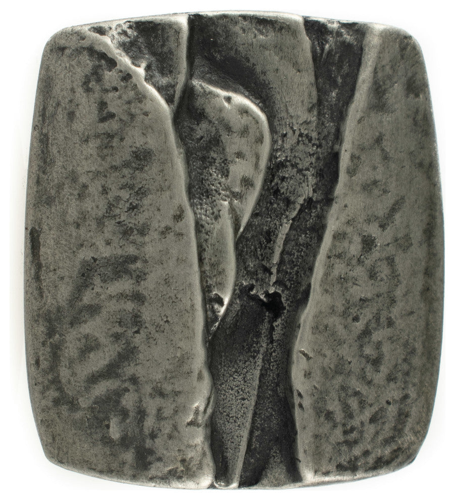 Hidden Stones Pewter Cabinet Hardware Knob, Vintage Pewter