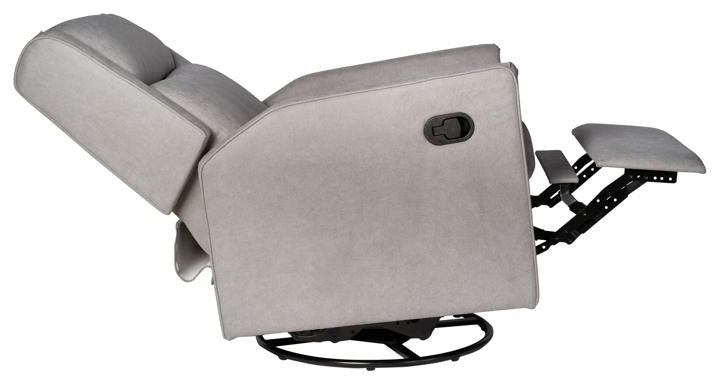 Cash Swivel Glider Rocker Recliner Chair, Light Gray