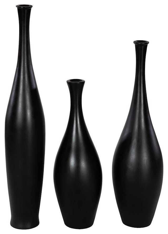 Trumpet Vase, Small, Matte Black