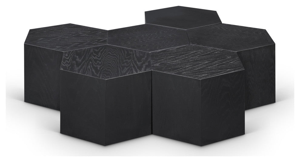 Eternal Modular Coffee Table, Black, 6 Piece