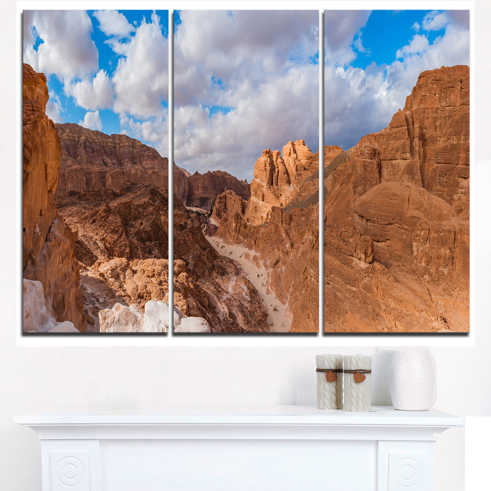 "White Canyon at South Sinai Egypt" Metal Wall Art, 3 Panels, 36"x28"