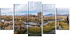 "Bolivia Volcanoes Panoramic View" Landscape Print Wall Art, 5 Panels, 60"x32"