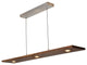 Cerno Vix LED Linear Pendant, Dark Stained Walnut, 2700k (Warm)