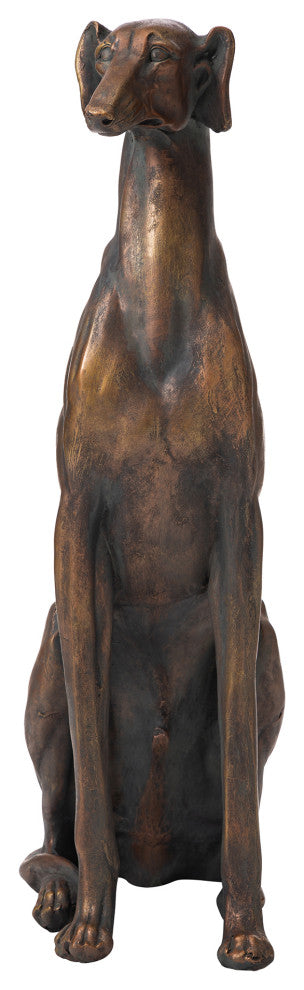 30.25"H MGO Sitting Greyhound Dog Statue