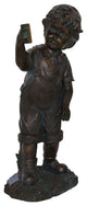 18" Boy With Cell Phone Solar Power LED Outdoor Garden Statue