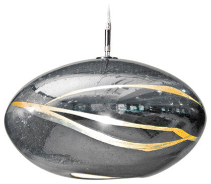 Orbit Pendant, The Vista Swirl Collection, Charcoal