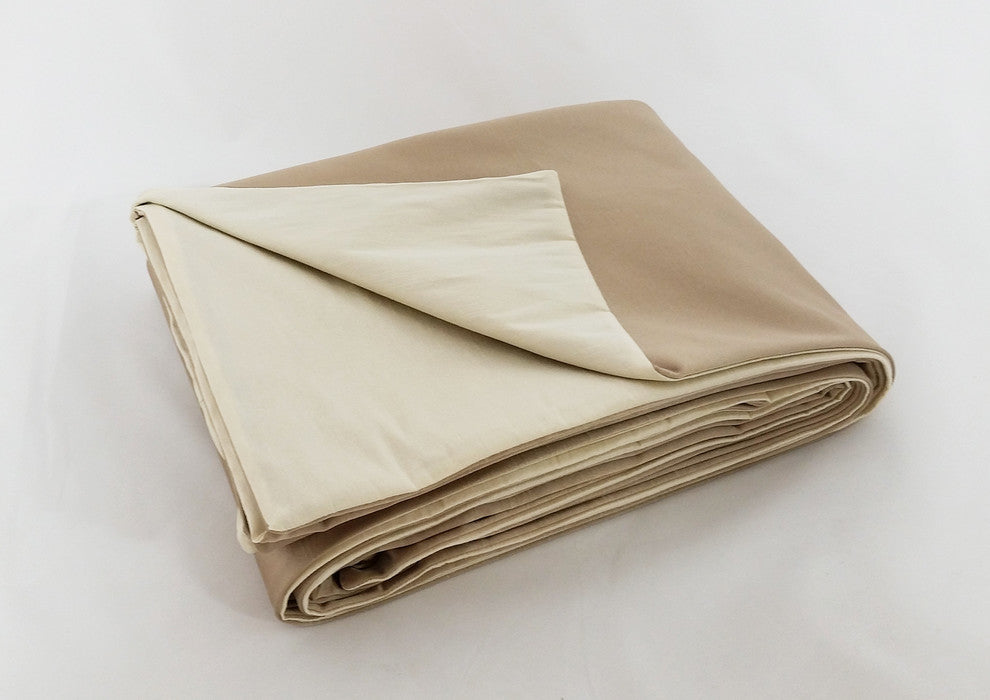 Kismet Duvet in Dodger-Earth With Back in Trinity-Oatmeal, Twin