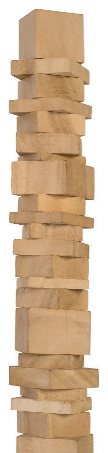 Stacked Wood Floor Sculptures, Bleached, 3-Piece Set