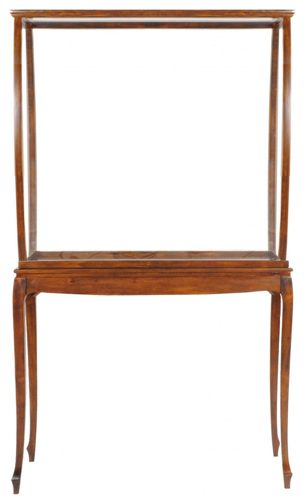 15" Brown And Clear Glass Standard Display Stand