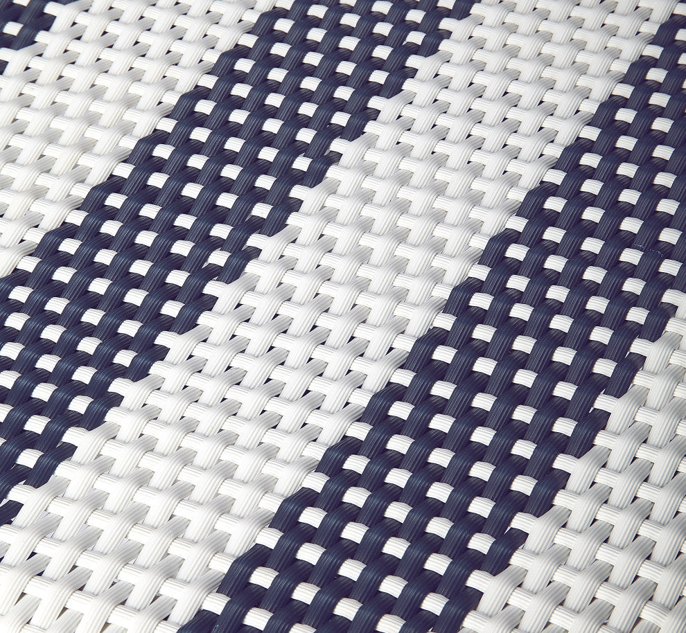 Butler Tobias Blue and White Rattan Counter Stool