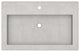 Trough 3019 Concrete Bathroom Sink, Ash, Single Faucet Hole