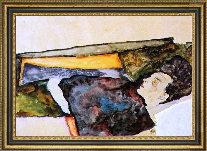 Egon Schiele Artist's Mother  Sleeping