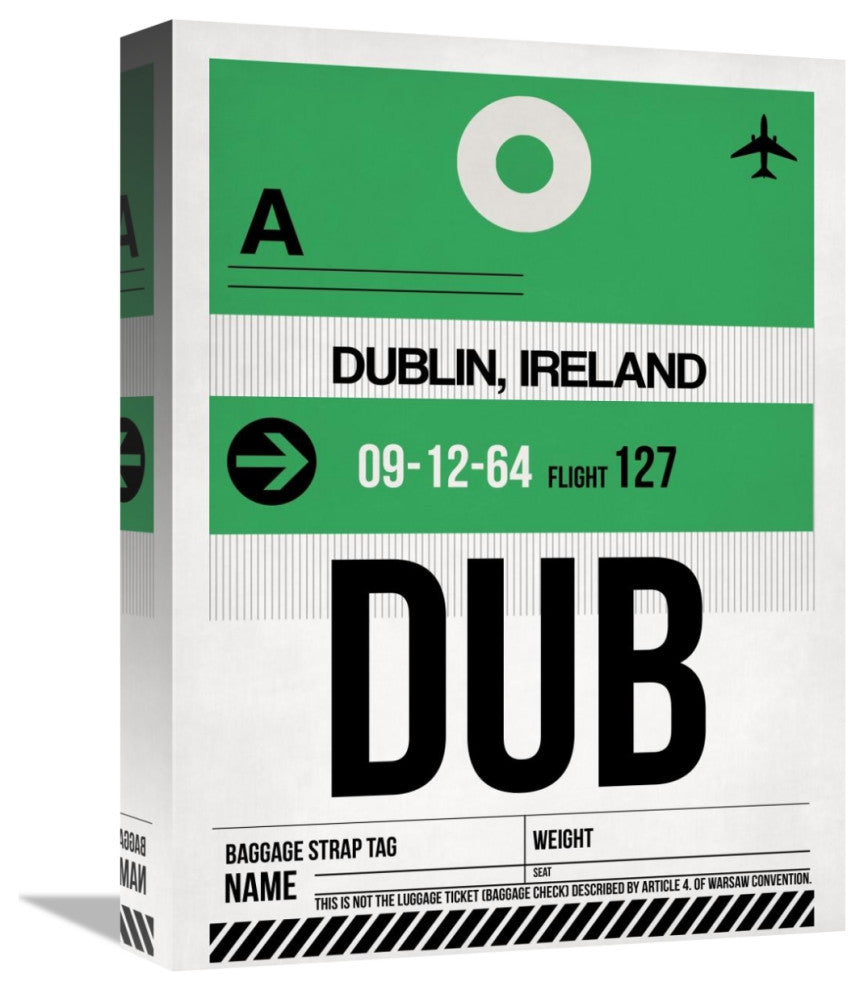 "DUB Dublin Luggage Tag 1" Fine Art Print