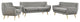 Modway Remark 3 Piece Living Room Set, Light Gray