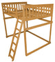 Mission Loft Bed, Honey Stain, Full, Side Ladder