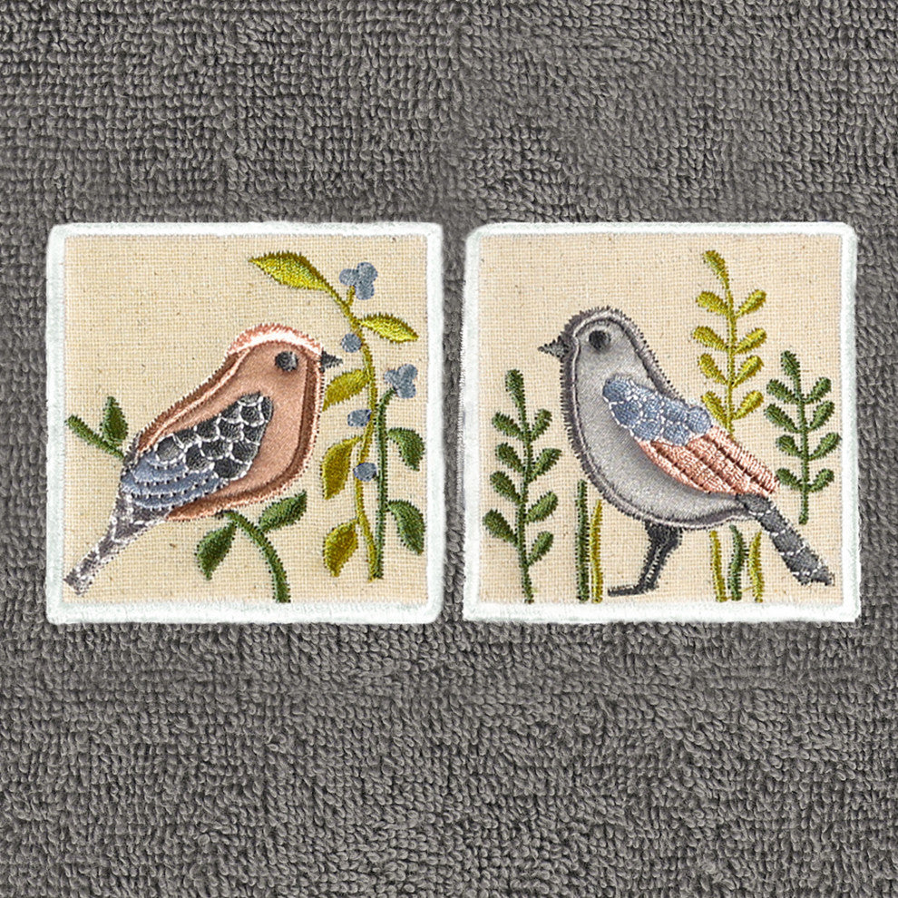 Linum Home Textiles 100% Turkish Cotton BELINDA 2PC Embellished Hand Towel Set