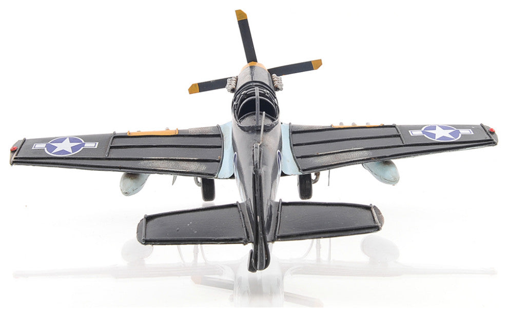 1943 Grey Mustang P51 1:40 Collectible Metal scale model Airplane