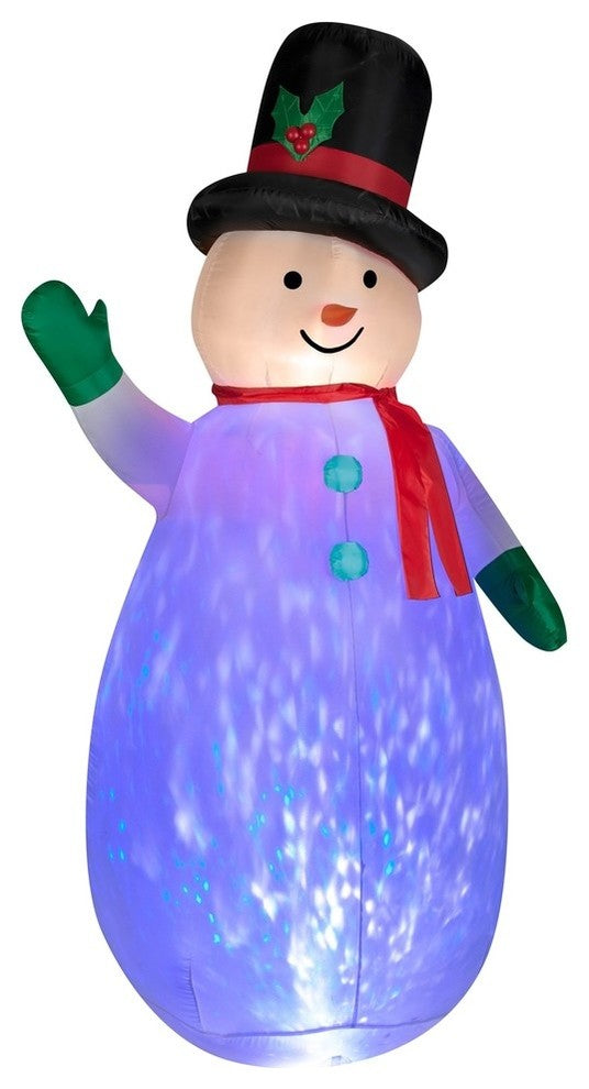 Gemmy Airblown Kaleidoscope Snowman Inflatable Decor, Plastic