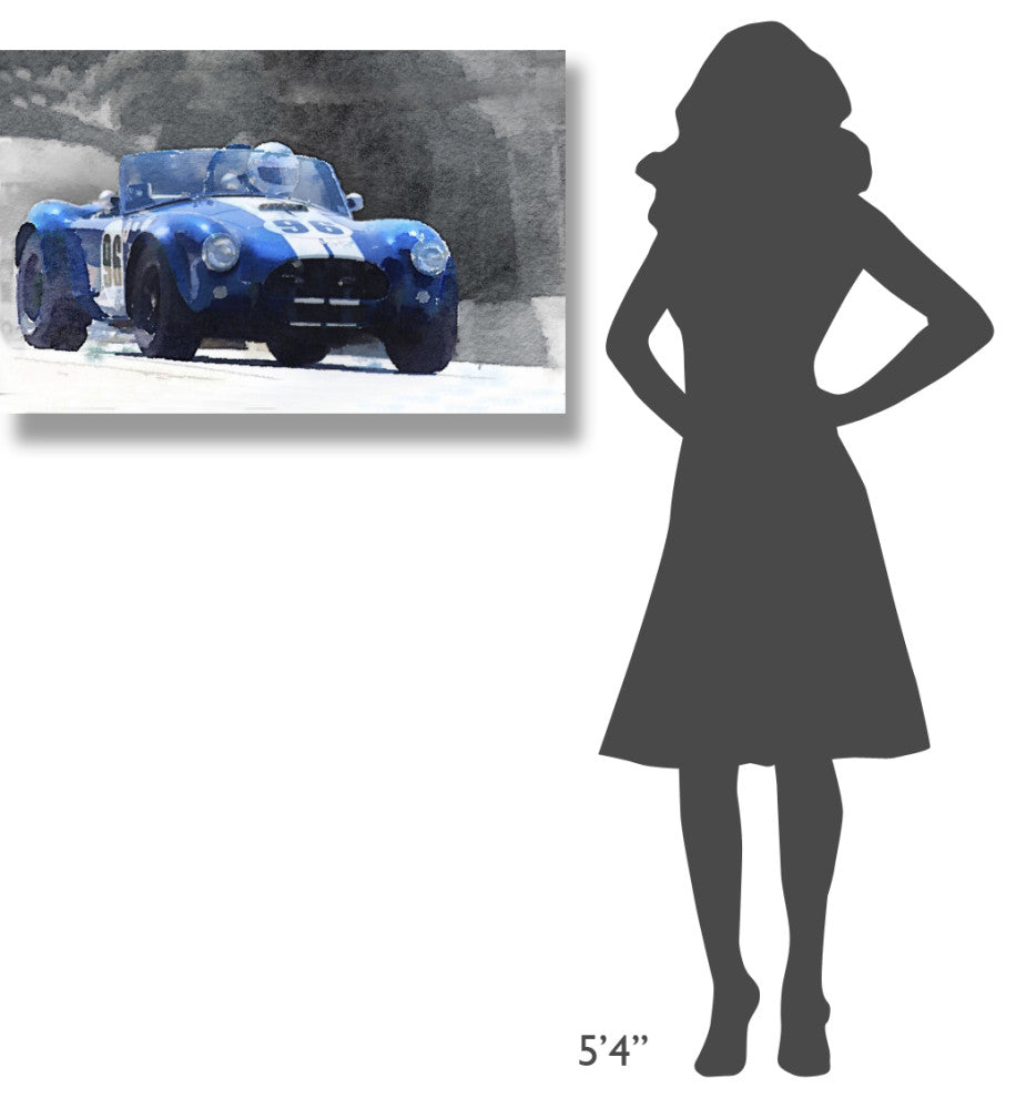 "1964 AC Cobra Shelby Racing Watercolor" Fine Art Print