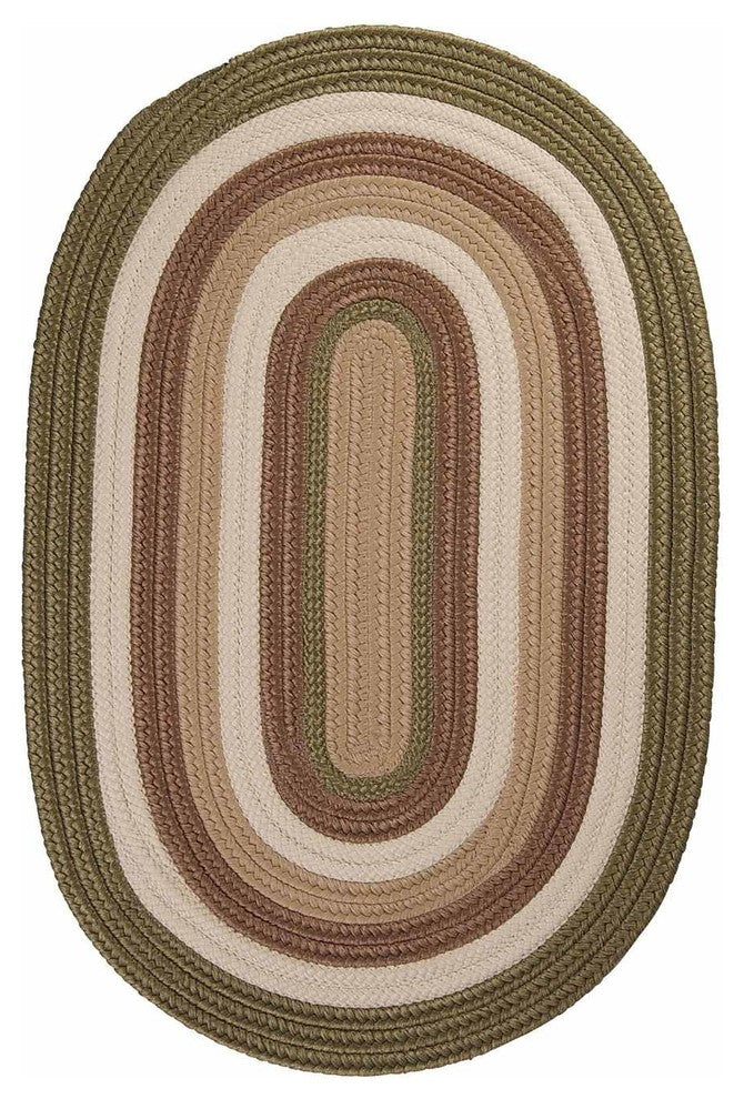Colonial Mills Brooklyn BN69 Moss Indoor/Outdoor Area Rug, Oval 5'x8'
