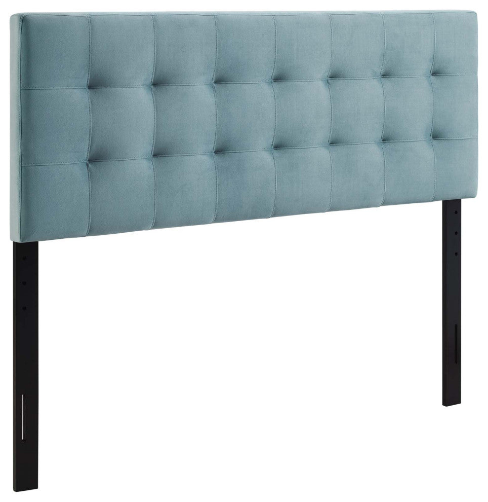 Lily Biscuit Tufted Full Performance Velvet Headboard